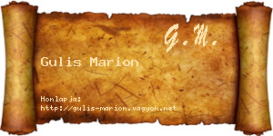 Gulis Marion névjegykártya